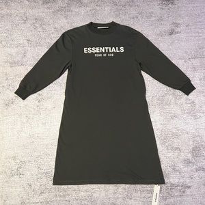 FEAR OF GOD ESSENTIALS GIRLS LONG SLEEVE T-SHIRT DRESS